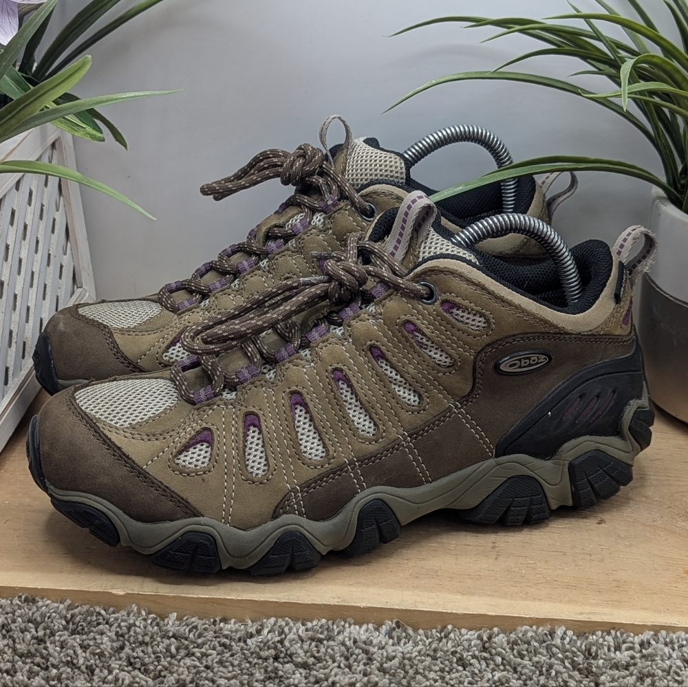 Oboz Sawtooth Women's Size 10 Brown Leather Waterproof Hiking Trail Shoes***
